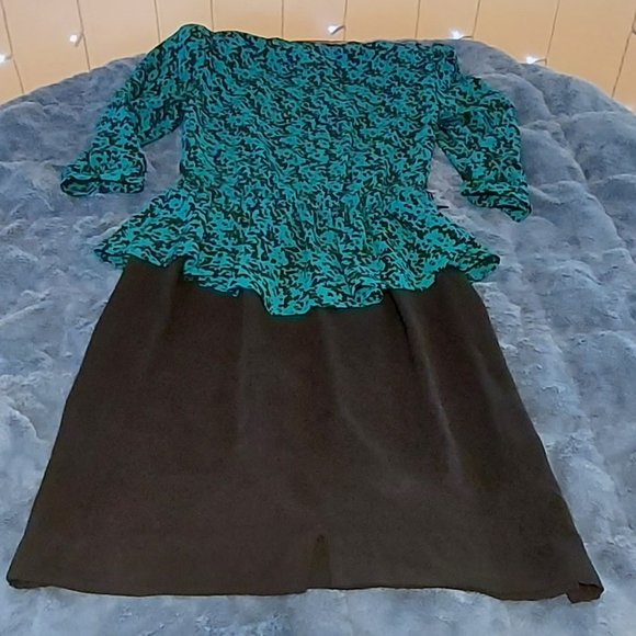 Vintage 80s Alison Peters Peplum Shear Size 10 - Picture 5 of 11
